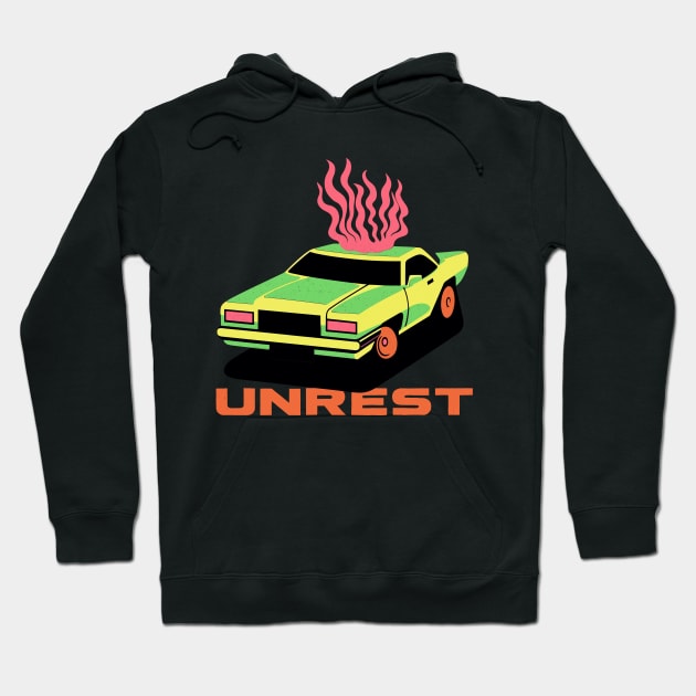 Unrest ----- Original Retro 90s Style Design Hoodie by unknown_pleasures